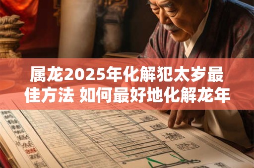 属龙2025年化解犯太岁最佳方法 如何最好地化解龙年犯太岁