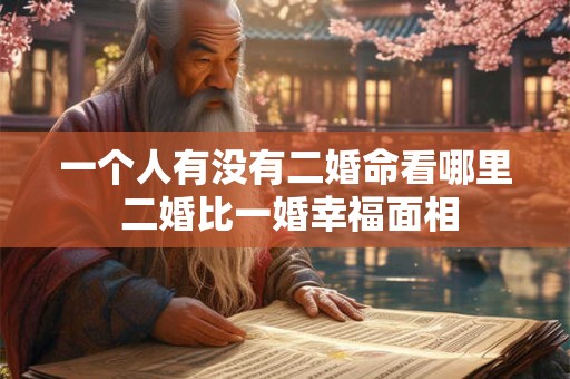 一个人有没有二婚命看哪里 二婚比一婚幸福面相
