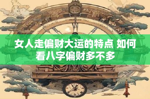 女人走偏财大运的特点 如何看八字偏财多不多