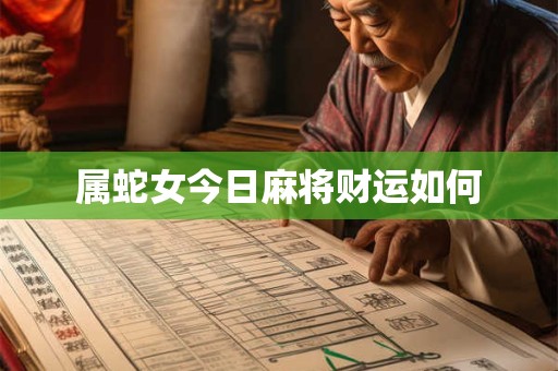 属蛇女今日麻将财运如何