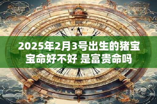 2025年2月3号出生的猪宝宝命好不好 是富贵命吗