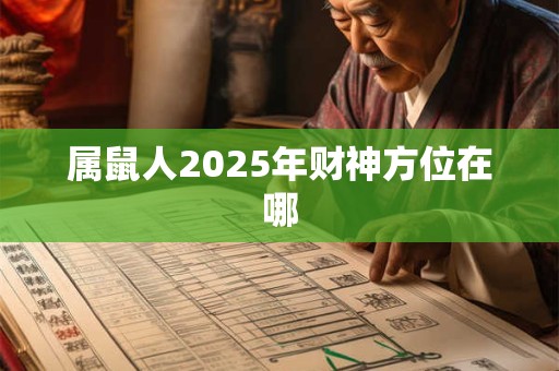 属鼠人2025年财神方位在哪