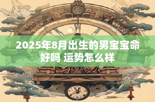 2025年8月出生的男宝宝命好吗 运势怎么样