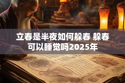 立春是半夜如何躲春 躲春可以睡觉吗2026年