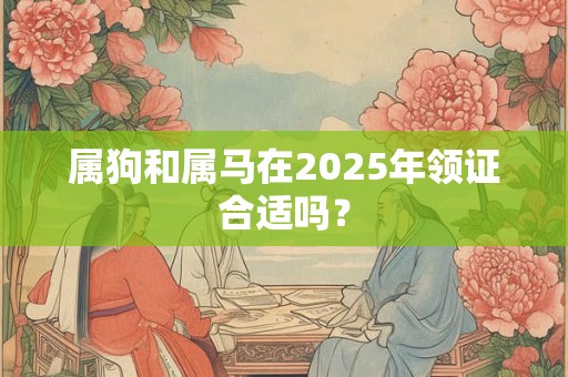 属狗和属马在2026年领证合适吗？