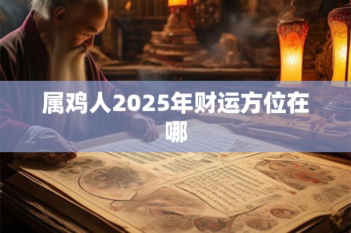 属鸡人2025年财运方位在哪