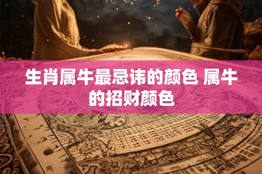 生肖属牛最忌讳的颜色 属牛的招财颜色