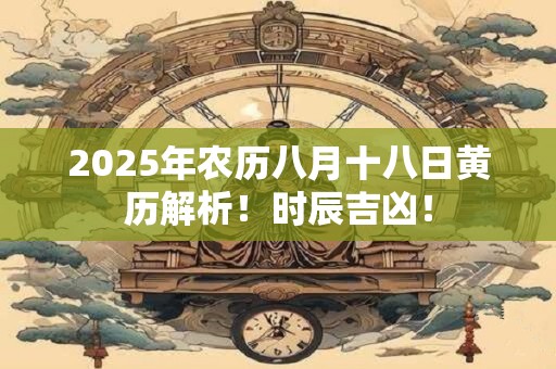 2025年农历八月十八日黄历解析！时辰吉凶！