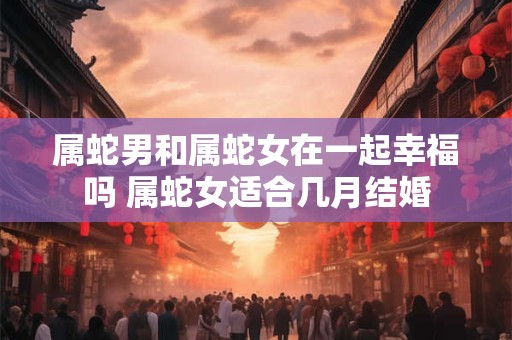 属蛇男和属蛇女在一起幸福吗 属蛇女适合几月结婚