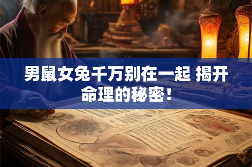 男鼠女兔千万别在一起 揭开命理的秘密！