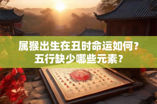 属猴出生在丑时命运如何？五行缺少哪些元素？
