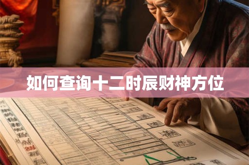 如何查询十二时辰财神方位