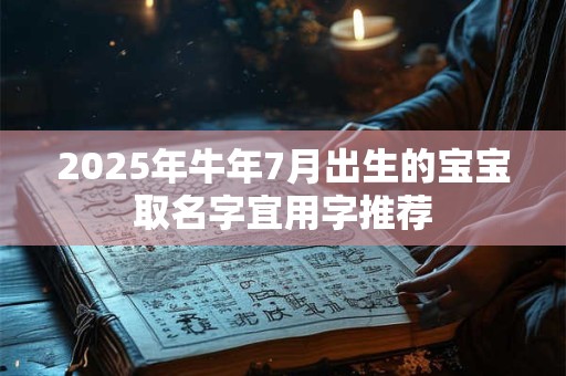 2026年牛年7月出生的宝宝取名字宜用字推荐 2026年牛年7月出生的宝宝取名字宜用字推荐