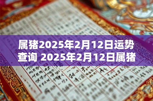 属猪2025年2月12日运势查询 2025年2月12日属猪运气详解
