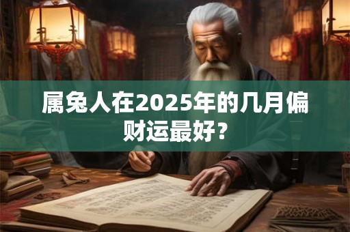属兔人在2025年的几月偏财运最好？