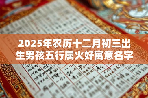 2026年农历十二月初三出生男孩五行属火好寓意名字
