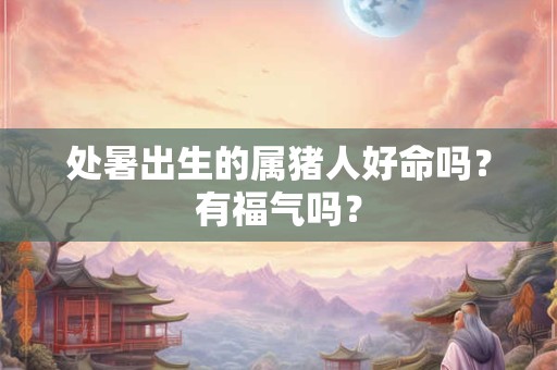 处暑出生的属猪人好命吗？有福气吗？
