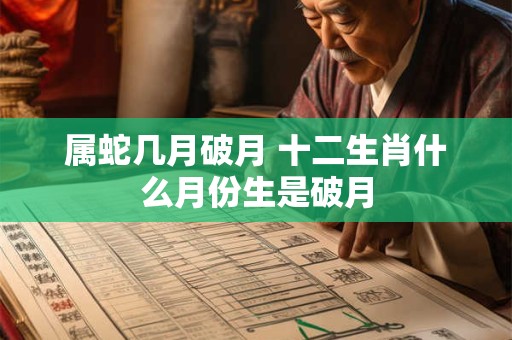 属蛇几月破月 十二生肖什么月份生是破月