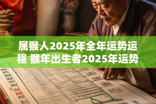 属猴人2025年全年运势运程 猴年出生者2025年运势如何