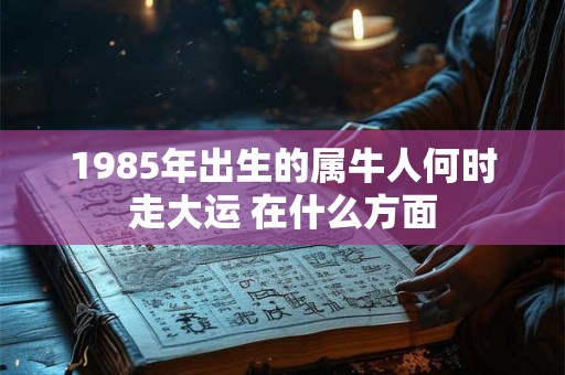 1985年出生的属牛人何时走大运 在什么方面 1985年出生的属牛人何时走大运 在什么方面
