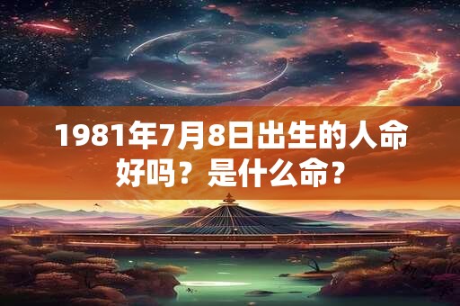 1981年7月8日出生的人命好吗？是什么命？