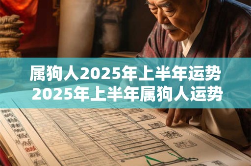 属狗人2026年上半年运势 2026年上半年属狗人运势如何