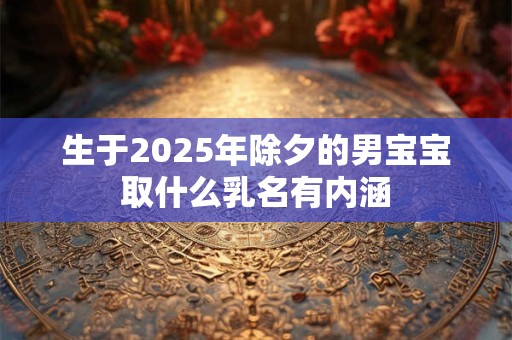 生于2025年除夕的男宝宝取什么乳名有内涵