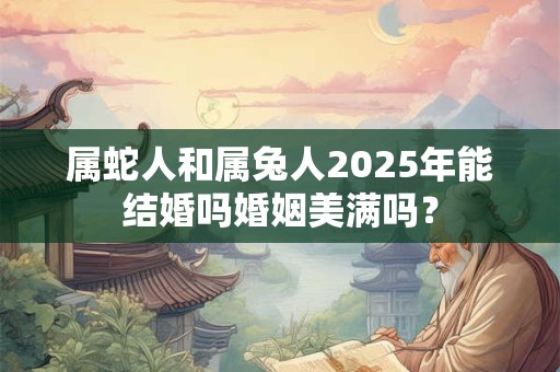 属蛇人和属兔人2025年能结婚吗婚姻美满吗？