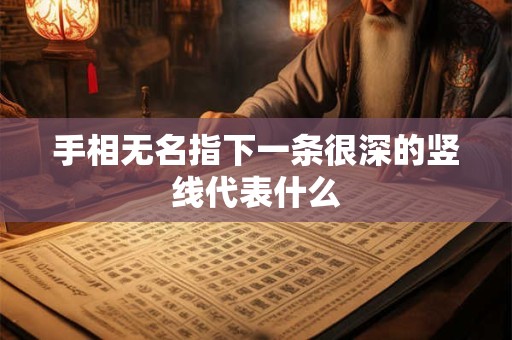 手相无名指下一条很深的竖线代表什么