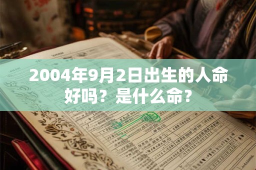 2004年9月2日出生的人命好吗？是什么命？