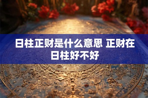 日柱正财是什么意思 正财在日柱好不好