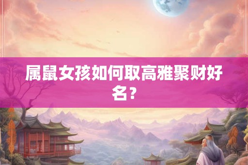 属鼠女孩如何取高雅聚财好名？