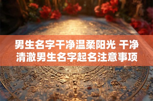 男生名字干净温柔阳光 干净清澈男生名字起名注意事项