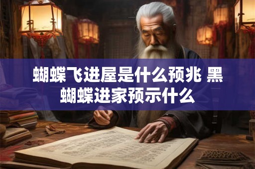 蝴蝶飞进屋是什么预兆 黑蝴蝶进家预示什么