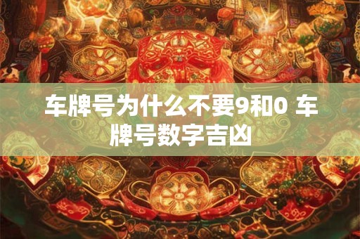 车牌号为什么不要9和0 车牌号数字吉凶