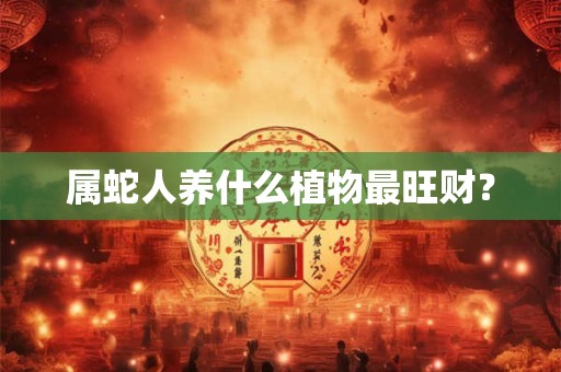 属蛇人养什么植物最旺财？