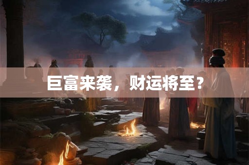 巨富来袭，财运将至？
