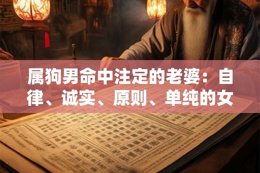 属狗男命中注定的老婆：自律、诚实、原则、单纯的女人