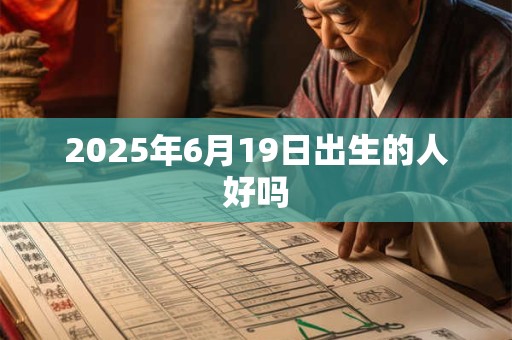 2025年6月19日出生的人好吗