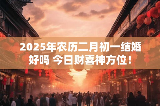 2025年农历二月初一结婚好吗 今日财喜神方位！