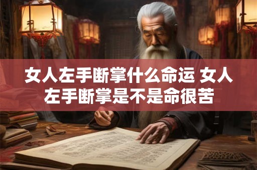 女人左手断掌什么命运 女人左手断掌是不是命很苦