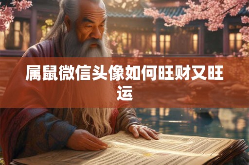 属鼠微信头像如何旺财又旺运