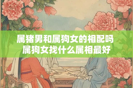 属猪男和属狗女的相配吗 属狗女找什么属相最好