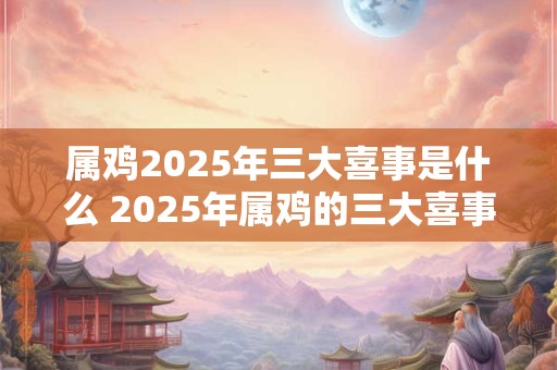 属鸡2025年三大喜事是什么 2025年属鸡的三大喜事是什么