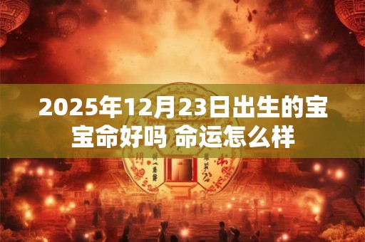 2026年12月23日出生的宝宝命好吗 命运怎么样