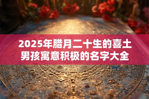 2025年腊月二十生的喜土男孩寓意积极的名字大全