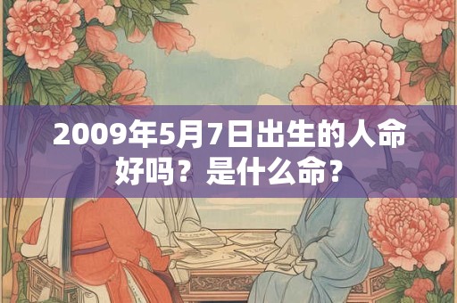 2009年5月7日出生的人命好吗？是什么命？