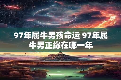 97年属牛男孩命运 97年属牛男正缘在哪一年