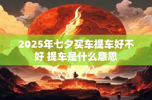 2025年七夕买车提车好不好 提车是什么意思