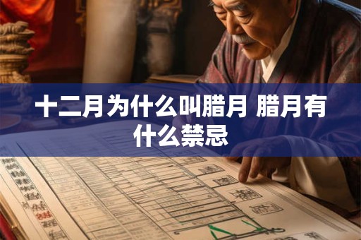 十二月为什么叫腊月 腊月有什么禁忌